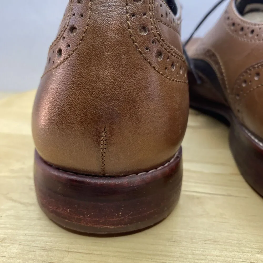 Rockport Wingtip Brogue TruTech Leather Mens 10.5 Brown H80044 Dress Shoes
